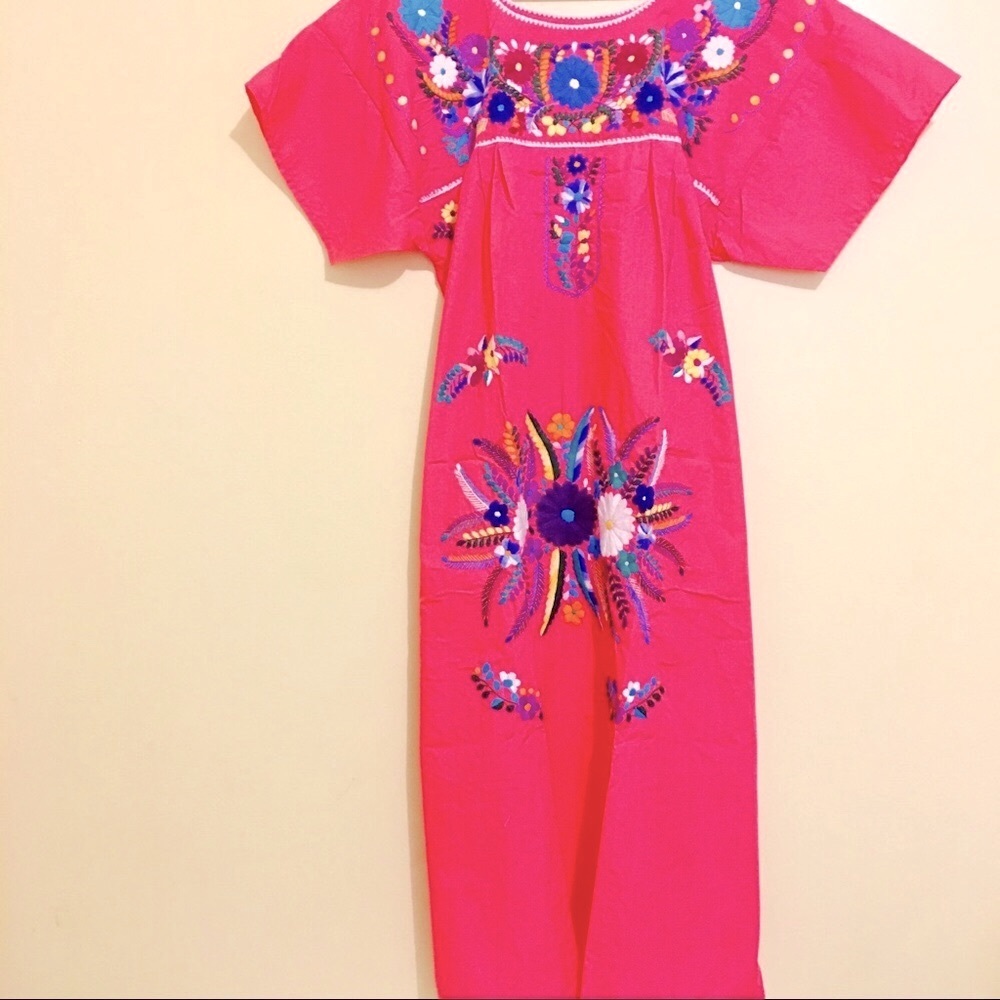 Mexican Dress Mumu Chic Boho Hippie Tunic Tent